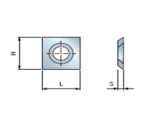 30mm x 9mm x 1.5mm.  4 Sided  Tips